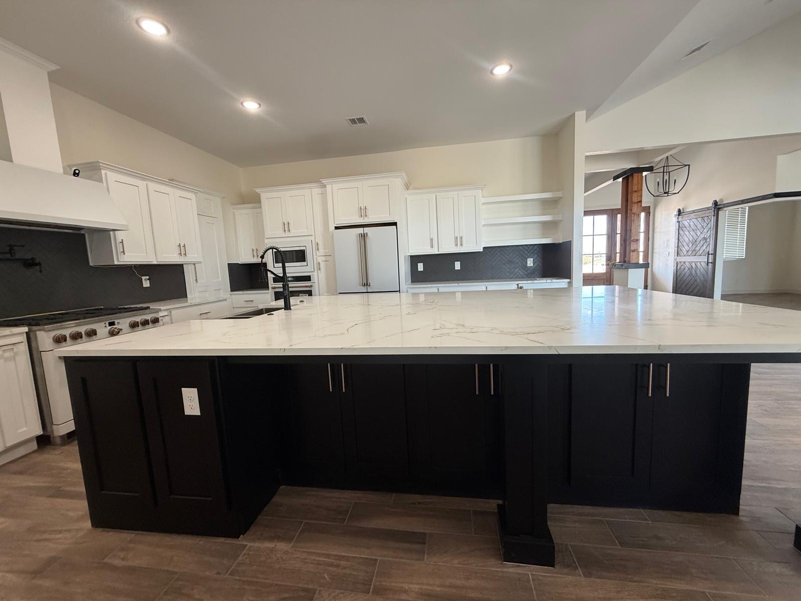 White and black kitchen cabinetry